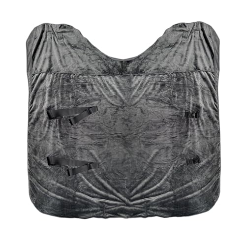 Kleidung Hund Schutz vor Beißen der Pferdekleidung Horse Ireland Rug Stock Horse Silber- und Schwarz-Fliegendecke Mesh Adjusta Fit Pferdefliegendecken & für Pferde Langlebig Fell (Silver, 180cm) von Generisch