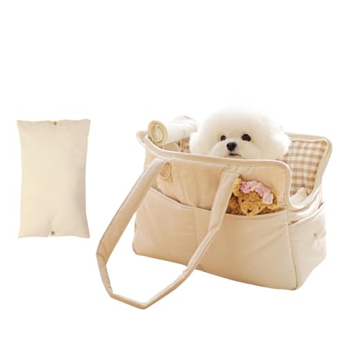 Kleine Hunde-/Katzentasche, Hundetasche, Reisetasche, tragbare Haustier-Tragetasche, kleine atmungsaktive Netztasche für Katzen und Welpen, atmungsaktives Netzgewebe mit Seitentaschen-Design von Generisch