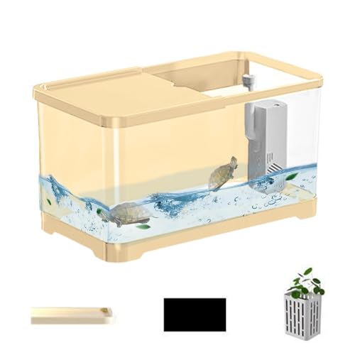 Kleines Aquarium, dekoratives Salzwasser-Aquarium-Set, kreatives Aquarium mit Korb für Goldfische, Guppy, Garnelen, Heimdekoration Kleines Aquarium, dekoratives Salzwasser-Aquarium-Set, kreatives Aquarium mit Korb für Goldfische, Guppy, Garnelen, Heimdekoration von Generisch