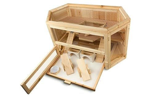 Kleintierkäfig Hamsterkäfig 6-eckig doppelstöckig, inklusive Futternapf und Zwei Nagerwippen Kleintierkäfig Hamsterkäfig 6-eckig doppelstöckig, inklusive Futternapf und Zwei Nagerwippen von Generisch