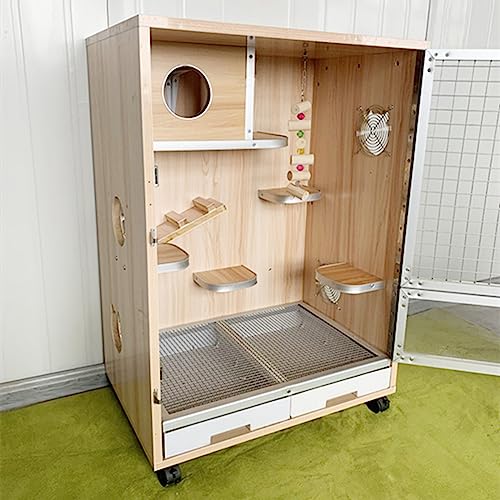 Kleintierkäfig Haustierkäfig mit herausnehmbarem Tablett/Rädern, Hamsterkäfig 3 Schichten mit Eisnest, um Haustiere im Sommer kühl zu halten von Generisch