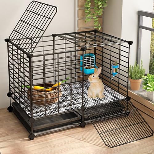 Kleintierkäfig auf Rädern mit herausnehmbaren Tabletts und Fußmatten Indoor Laufstall für Kaninchen, Hühner und andere Kleintiere Kleintierkäfig auf Rädern mit herausnehmbaren Tabletts und Fußmatten Indoor Laufstall für Kaninchen, Hühner und andere Kleintiere von Generisch