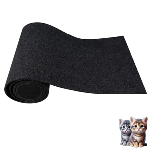Kletterkatzenkratzer, klebriger DIY Kletterkatzenkratzbaum, Selbstklebende Haustiermatte, Katzenkratzmöbelschutz für Sofa, Wand (Schwarz, 30 * 100CM) von Generisch