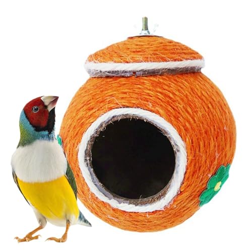 Kolibri-Nest, handgewebt, wiederverwendbar, gewebt, für Sittiche, Zuchthöhle, Anti-Biss-Vogel-Nistplatz mit Seil, gewebter Abdeckung für Papageien, Sittiche, Sittiche, Nymphensittiche, Lovebird, Kolibri-Nest, handgewebt, wiederverwendbar, gewebt, für Sittiche, Zuchthöhle, Anti-Biss-Vogel-Nistplatz mit Seil, gewebter Abdeckung für Papageien, Sittiche, Sittiche, Nymphensittiche, Lovebird, von Generisch