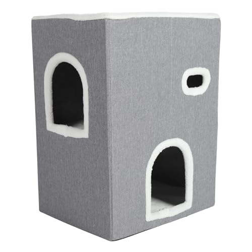 Kratzbaum Turm Kratzstämme, Faltbares Katzenhaus 3 Schichten Großer Raum Halbgeschlossen Multifunktions Warm Bequem Zusammenklappbar Katzenhaus Würfel für Winter Kratzbaum Turm Kratzstämme, Faltbares Katzenhaus 3 Schichten Großer Raum Halbgeschlossen Multifunktions Warm Bequem Zusammenklappbar Katzenhaus Würfel für Winter von Generisch