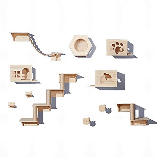 Kratzbaum Wandhalterung, modernes Kitty-Versteck Plattform, Kletterer mit Stufen, Holzkonstruktion zum Klettern und Spielen Kratzbaum Wandhalterung, modernes Kitty-Versteck Plattform, Kletterer mit Stufen, Holzkonstruktion zum Klettern und Spielen von Generisch