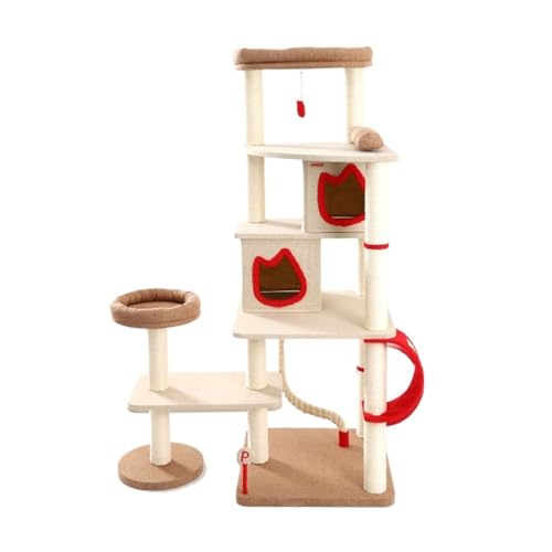 Kratzbaum mit mehreren Ebenen, abnehmbares Design für mehrere Katzen, ideale Katzenhütte und Sprungplattform (mittel) von Generisch