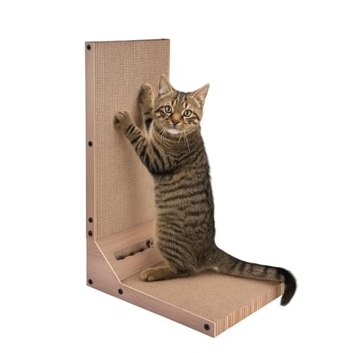 Kratzbrett für Katzen, L-förmig 58cm hoch, Kratzpappe, Katzenspielzeug, Katzenkratzbrett, Kratzbaum, Kratzmöbel für große Katzen, ideal zum Krallenwetzen. 58x40x25cm Kratzbrett für Katzen, L-förmig 58cm hoch, Kratzpappe, Katzenspielzeug, Katzenkratzbrett, Kratzbaum, Kratzmöbel für große Katzen, ideal zum Krallenwetzen. 58x40x25cm von Generisch