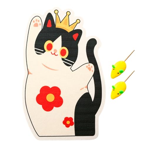 Kratzbretter Für Indoor Katzen | Selbstklebende Kratzmatte Mit Interaktiven Spielzeug | Möbelschutz Mit Interaktivem Katzenspielzeug Zur Beschäftigung Bewegung Und Drinnenspiel Kratzbretter Für Indoor Katzen | Selbstklebende Kratzmatte Mit Interaktiven Spielzeug | Möbelschutz Mit Interaktivem Katzenspielzeug Zur Beschäftigung Bewegung Und Drinnenspiel von Generisch