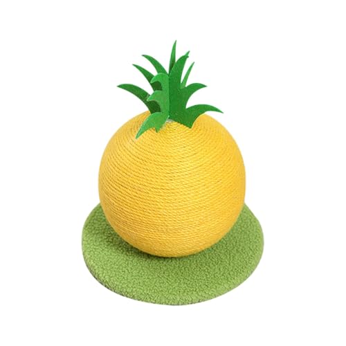 Kratzsäule für Katzen, Katzenkratzbaum Fruchtförmige/Kaktus Kratzbäume für Hauskatzen, Cat Scratching Post für Kätzchen Oder Kleinere Hund (Gelb) von Generisch