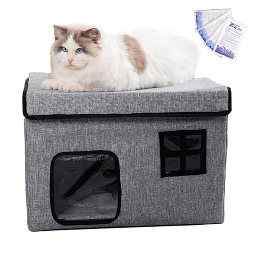 Kühlende Haustierhöhle für den Sommer, groß, warm, Leinenimitat, sicherer Unterschlupf für Katzen, Hunde, Haustiere, Kätzchen Kühlende Haustierhöhle für den Sommer, groß, warm, Leinenimitat, sicherer Unterschlupf für Katzen, Hunde, Haustiere, Kätzchen von Generisch