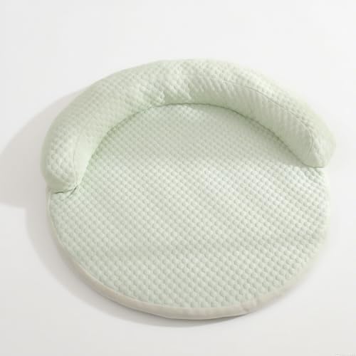 Kühlendes Katzenbett, Bezug aus Eisseide und Kern aus Memory-Schaum, atmungsaktives und wasserdichtes Sommer-Haustierbett, bequemes und waschbares Design für Wärmeentlastung (Grün, 110) von Generisch