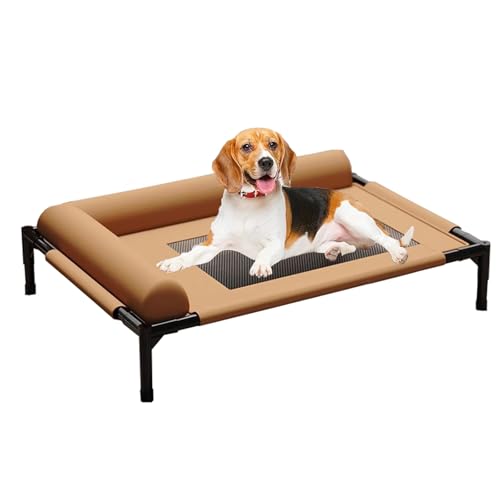 Kühlendes erhöhtes Hundebett – Hochbett für den Außenbereich mit waschbarem, atmungsaktivem Netzgewebe und rutschfesten Gummifüßen von Generisch