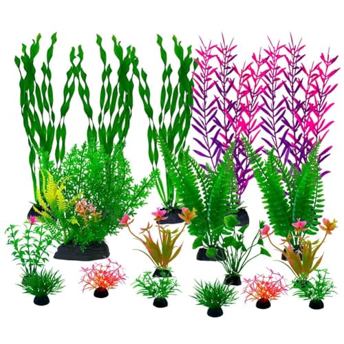 Künstliche Aquarium-Pflanzen-Set – Kunststoff-Unterwasserdekoration für Fische, Dekoration, Zubehör, Aquarien, gefälschte Paare, 4 Betta-Ballenzehen, 4 Kunststoff-Pflanzen, 4 Pflanzenschildkröten, 4 Künstliche Aquarium-Pflanzen-Set – Kunststoff-Unterwasserdekoration für Fische, Dekoration, Zubehör, Aquarien, gefälschte Paare, 4 Betta-Ballenzehen, 4 Kunststoff-Pflanzen, 4 Pflanzenschildkröten, 4 von Generisch