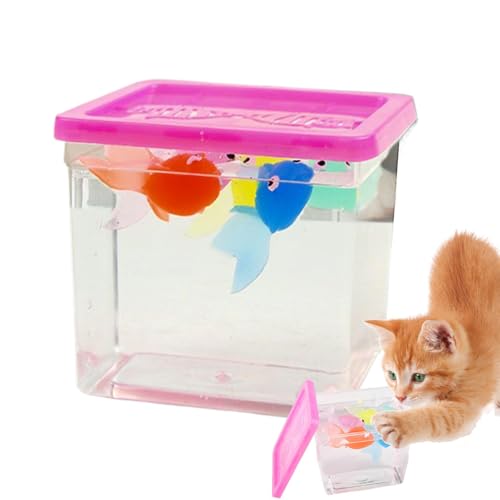 Künstliche schwimmende Fisch-Ornamente, kleine Aquarium-Dekoration, Katzenangeln, Spielzeug, Meerestier-Figur, Spielsets für Partygeschenke von Generisch