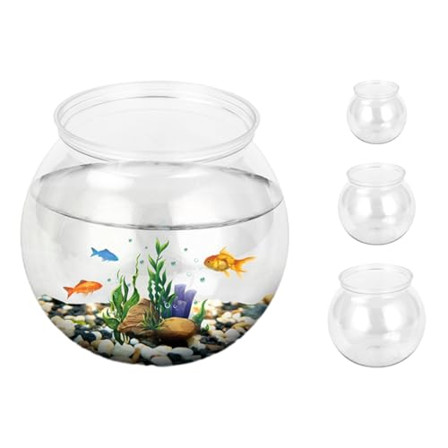 Kugelaquarium Kunststoff, Klarsichtbehälter Für Aquarien - Aquarium Desktop Behälter Runde, Sturzsichere Fischschale, Leicht Zu Reinigen, Wohnungsdekoration von Generisch