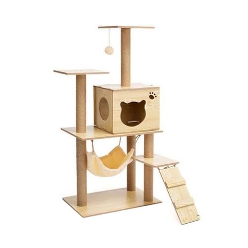 Kuscheliger Katzenbaum mit Kratzbaum - Perfekt zum Klettern, Kratzen & Spielen - Ultimative Katzenmöbel für glückliche, aktive Kätzchen und Katzen von Generisch