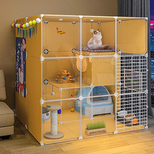 LFONDIGE Laufstall für Katzen, großer Katzenkäfig, Chinchilla-Käfig, abnehmbarer Metalldraht, Kleintierkäfig mit geschlossener Katzentoilette für Haustiere, Welpen, Frettchen, Kaninchen, Igel LFONDIGE Laufstall für Katzen, großer Katzenkäfig, Chinchilla-Käfig, abnehmbarer Metalldraht, Kleintierkäfig mit geschlossener Katzentoilette für Haustiere, Welpen, Frettchen, Kaninchen, Igel von Generisch