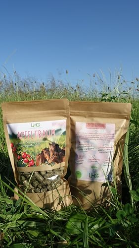 LHG Apfeltraum Pferdeleckerli | 5er-Pack, 5X 500g (2,5kg) | Natürlicher Snack aus Heu und Äpfeln | 100% Natürlich von Generisch