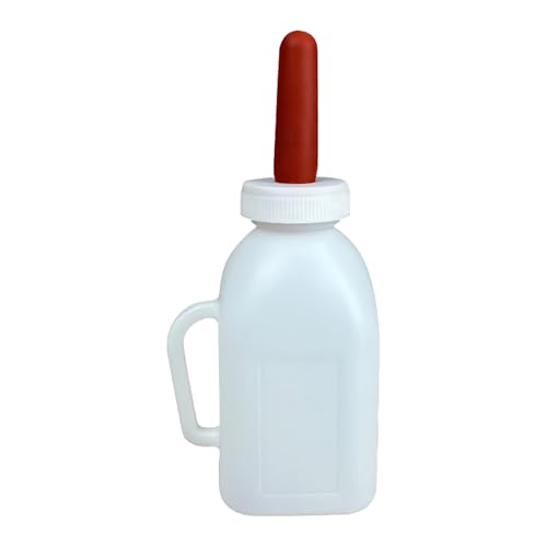 Lammmilchflasche Mit Nippelflasche Milchflasche Für Kälber- Oder Lammzucht Viehtränke Baby Ziegenmilchfutterautomat Mit Griff, 1/2L von Generisch