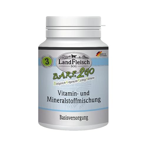 Landfleisch BARF2GO | 3 Komponenten Futter zum mischen | 100% Fleisch und Innereien | Barfen leicht gemacht Dank Single Protein (1x100g Vitamin- und Mineralmischung) von Generisch