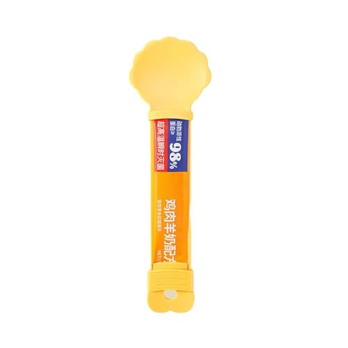 Langer Griff Streifen Futterspender Löffel Futterstreifen Quetscher Haustier Fleisch Schlamm Futter Squeeze Spender Haustier Löffel für Katzen Leckerli Supplies Löffel Futterlöffel Feeder nass nass von Generisch