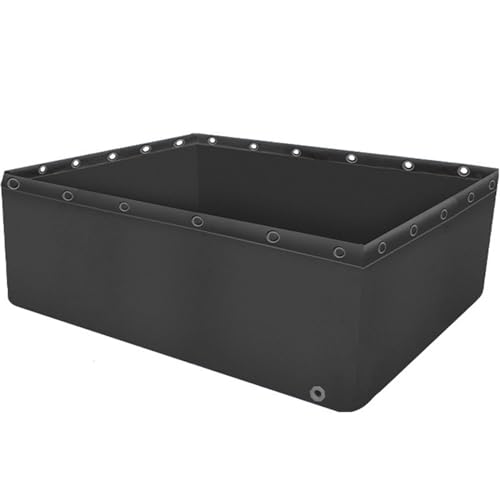 Langlebiger Aquakultur-Wassertank mit Ablassventil, multifunktionale, wasserdichte Kunststofftasche für Aquarium, Teich, Fischzucht – Faltbares Design für einfache Lagerung von Generisch