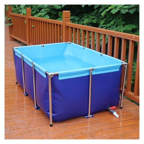 Langlebiges PVC-Aquakulturbecken für Koi, oberirdischer Fischteich, tragbarer Indoor-Wasserspeicher aus Segeltuch Langlebiges PVC-Aquakulturbecken für Koi, oberirdischer Fischteich, tragbarer Indoor-Wasserspeicher aus Segeltuch von Generisch