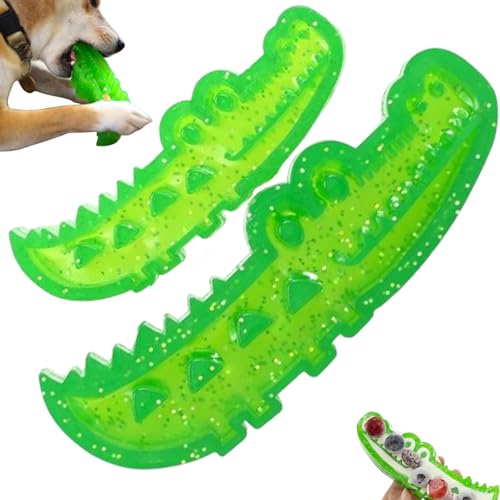 Langsames Kau- und Apportier-Krokodil, langsames Kauen und Apportieren, Krokodil-Hundespielzeug, Puzzle-Spielzeug, interaktiver Puzzle-Futterspender für Hunde, Snack-Stash & Play, Kautraining (Kombi) von Generisch