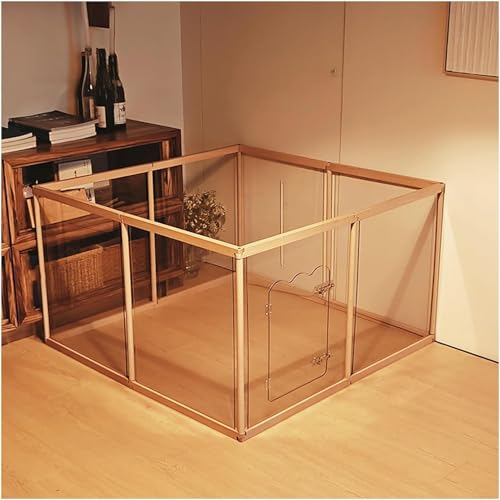 Laufstall für Hunde, Acryl, Laufstall mit Tor, Übungsstifte für Hunde, Katzenzaun, Innenbereich, 3 mm, PVC, transparente Platte für die Haustür, einfach zu installieren, A, 6 Stück von Generisch