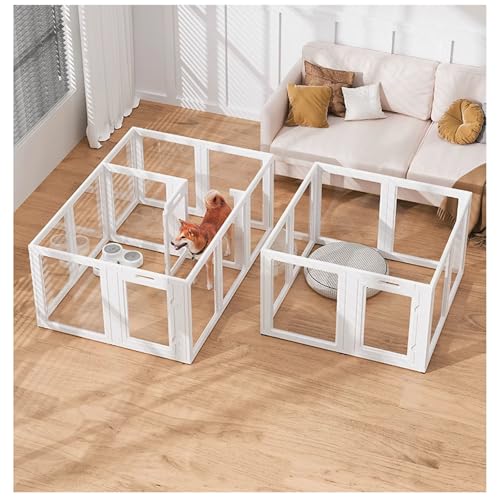 Laufstall für Hunde, transparentes Acryl-Kunststoff-Innengehege, einfach zu installieren und zu entfernen Laufstall für Hunde, transparentes Acryl-Kunststoff-Innengehege, einfach zu installieren und zu entfernen von Generisch
