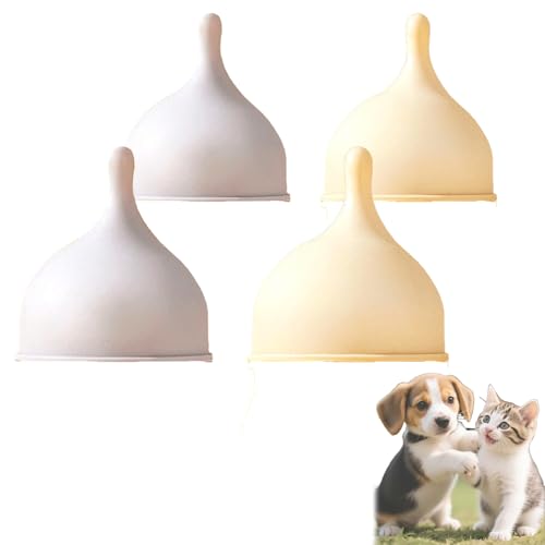 Leak-Proof Squeezable Kitten Bottle, Kitten Bottle Feeding Kit, Pet Silicone Anti-Choking Milk Bottle, 20ml/80ml Newborn Kittens/Dogs Bottles, 4-Pack Kittens B-ottles Nipples (20ml Pacifier) von Generisch