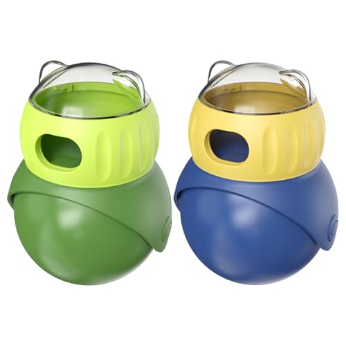 Leckerli-Spender, Futterspender für Haustiere, 8 x 8 x 12,5 cm, interaktives Spielzeug, nachfüllbares Design, verstellbarer auslaufender Ball für Hundetraining, Katzenanreicherung, Welpenspielzeit Leckerli-Spender, Futterspender für Haustiere, 8 x 8 x 12,5 cm, interaktives Spielzeug, nachfüllbares Design, verstellbarer auslaufender Ball für Hundetraining, Katzenanreicherung, Welpenspielzeit von Generisch