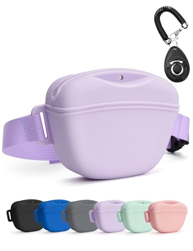 Leckerli-Tasche für Hunde mit Trainings-Klicker, stärkerer Magnetverschluss, um Verschütten zu vermeiden, Silikon-Leckerli-Tasche mit Hüftgurt für Haustier-Training, Spazierengehen Leckerli-Tasche für Hunde mit Trainings-Klicker, stärkerer Magnetverschluss, um Verschütten zu vermeiden, Silikon-Leckerli-Tasche mit Hüftgurt für Haustier-Training, Spazierengehen von Generisch
