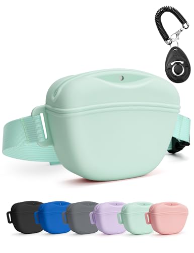Leckerli-Tasche für Hunde mit Trainings-Klicker, stärkerer Magnetverschluss, um Verschütten zu vermeiden, Silikon-Leckerli-Tasche mit Hüftgurt für Haustier-Training, Spazierengehen Leckerli-Tasche für Hunde mit Trainings-Klicker, stärkerer Magnetverschluss, um Verschütten zu vermeiden, Silikon-Leckerli-Tasche mit Hüftgurt für Haustier-Training, Spazierengehen von Generisch