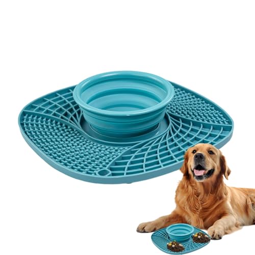 Leckmatte Hund Futterspender - Langsame Fütterung Haustier Napf Matte Faltbar | Langeweile Prävention Hund Trockene Nassfutter Wassernapf für Butter, Würfelhuhn, Joghurt Leckmatte Hund Futterspender - Langsame Fütterung Haustier Napf Matte Faltbar | Langeweile Prävention Hund Trockene Nassfutter Wassernapf für Butter, Würfelhuhn, Joghurt von Generisch