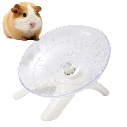 Leise Hamster-Übungsräder, Hamster-Trainingsrad – fliegende Untertasse, Kleintierspielzeug, 17,8 cm Acryl-Rennmaus-Rennmäuse, Zwergspielzeug, Zubehör von Generisch