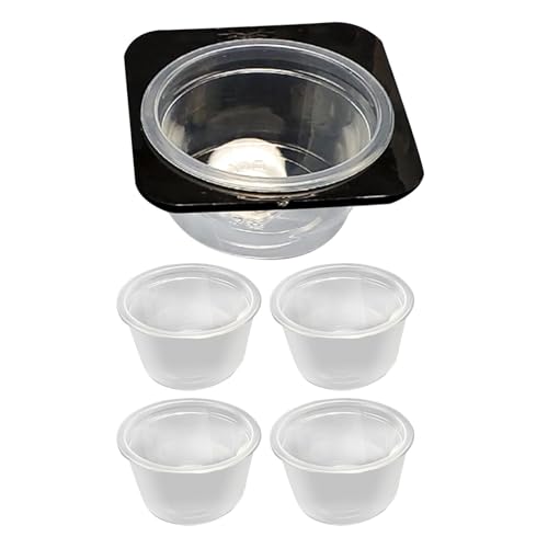 Lizard Water Bowl, Gecko Feeder Dish, Detachable Reptile Food and Water Cup, 4.53x2.36in Space Saving Tank Accessory, Crested Feeding Solution for Geckos and Small Reptiles von Generisch