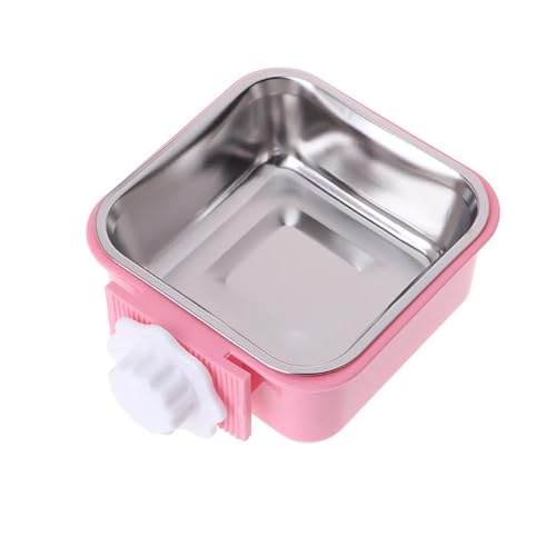 # Love Dream Futternäpfe für Hunde und Katzen, abnehmbar, Edelstahl, zum Aufhängen, für Hundehütte, Futter und Wasser, Futternäpfe mit Halter für Welpen, Katzen, Kaninchen, Vögel (A, 1) von Generisch