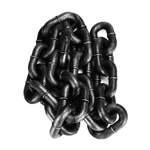 Lustige Hundeleine, lebensechte Eisenkette für große, mittelgroße und kleine Hunde, langlebiges Haustierzubehör (Schwarz, Größe L 1,5 m) von Generisch