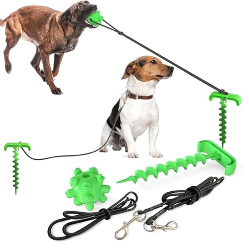 Lustiges Hundespielzeug zum Zahnen und Zerren mit tragbarem Pfahl für den Hof, selbstspielend und wiederverwendbar von Generisch