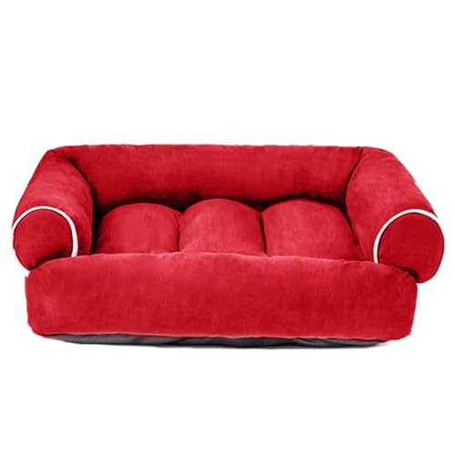 Luxuriöses, waschbares Hundebett für große, mittelgroße und kleine Hunde, Hellrot, Größe 5XL Luxuriöses, waschbares Hundebett für große, mittelgroße und kleine Hunde, Hellrot, Größe 5XL von Generisch