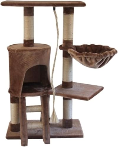 Luxus Kratzbaum für große Katzen - Mehrschichtiger Katzenturm mit Kratzstämmen, Klettergerüst und gemütlichem Netzhaus - Ideale Katzenmöbel zum Spielen und Entspannen Luxus Kratzbaum für große Katzen - Mehrschichtiger Katzenturm mit Kratzstämmen, Klettergerüst und gemütlichem Netzhaus - Ideale Katzenmöbel zum Spielen und Entspannen von Generisch