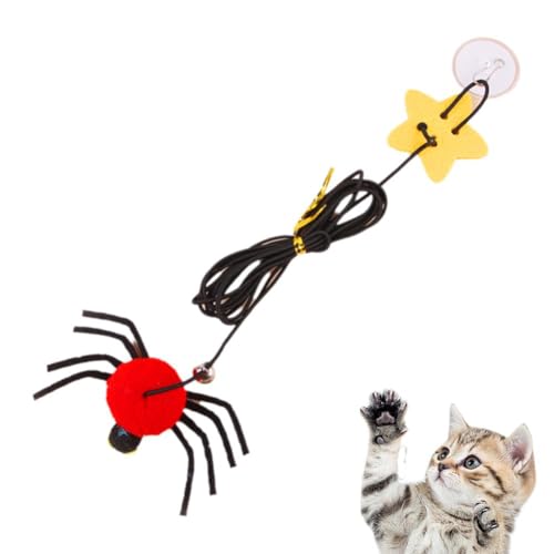 Mäuse-Spielzeug für Indoor-Katzen – Hängespielzeug mit Quaste – einziehbar – Spinne interaktives Seil mit Spielzeug Tease Mäuse-Spielzeug für Indoor-Katzen – Hängespielzeug mit Quaste – einziehbar – Spinne interaktives Seil mit Spielzeug Tease von Generisch