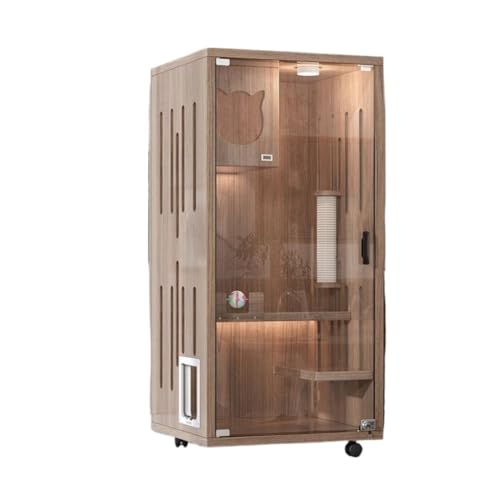 Massivholz Katzenhaus Indoor Pet Cage Doppelschichtige Villa für Katzen Bequemes Nest Massivholz Katzenhaus Indoor Pet Cage Doppelschichtige Villa für Katzen Bequemes Nest von Generisch