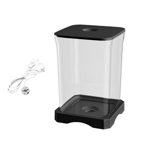 Meditation Zen Garten Aquarium/Ambient Light Aquarium, Mini-Aquarium, kleines rechteckiges für den Schreibtisch mit Fütterungsöffnung Oben integriertem Boden (Multicolour, One Size) von Generisch