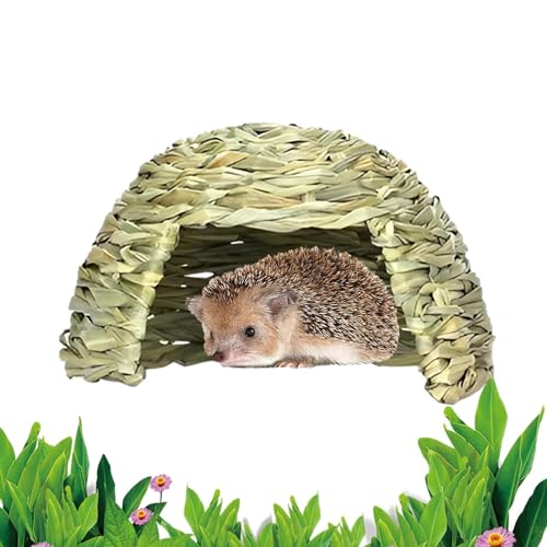 Meerschweinchenhaus, Hütte, Hausstall, Grashaus für Meerschweinchen, handgewebte Strohhütte, klappbares Kleintierversteck, Bett mit Doppelöffnungen, Spielhaus für Hasen Meerschweinchenhaus, Hütte, Hausstall, Grashaus für Meerschweinchen, handgewebte Strohhütte, klappbares Kleintierversteck, Bett mit Doppelöffnungen, Spielhaus für Hasen von Generisch