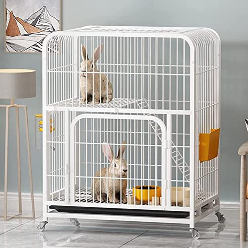 Meerschweinchenkäfig, Kaninchenkäfig, Frettchenkäfig, Haustier-Laufstall – zweistöckiger Kaninchenstall für den Außenbereich, Meerschweinchenkäfig mit herausziehbarer Ablage und 4 Rollen Meerschweinchenkäfig, Kaninchenkäfig, Frettchenkäfig, Haustier-Laufstall – zweistöckiger Kaninchenstall für den Außenbereich, Meerschweinchenkäfig mit herausziehbarer Ablage und 4 Rollen von Generisch