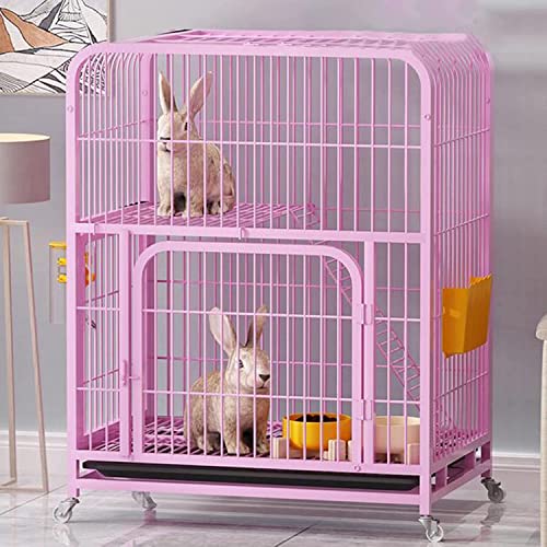 Meerschweinchenkäfig, Kaninchenkäfig, Frettchenkäfig, Haustier-Laufstall – zweistöckiger Kaninchenstall für den Außenbereich, Meerschweinchenkäfig mit herausziehbarer Ablage und 4 Rollen Meerschweinchenkäfig, Kaninchenkäfig, Frettchenkäfig, Haustier-Laufstall – zweistöckiger Kaninchenstall für den Außenbereich, Meerschweinchenkäfig mit herausziehbarer Ablage und 4 Rollen von Generisch