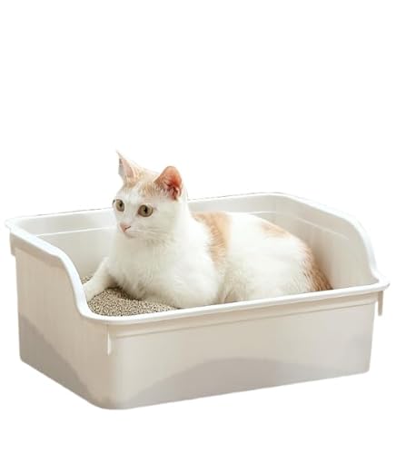 Mega Katzentoilette: extra großer, geräumiger, geschlossener offener Behälter mit hochwandiger, spritzwassergeschützter Struktur für große Rassen, nordisches minimalistisches Design, einfache Mega Katzentoilette: extra großer, geräumiger, geschlossener offener Behälter mit hochwandiger, spritzwassergeschützter Struktur für große Rassen, nordisches minimalistisches Design, einfache von Generisch